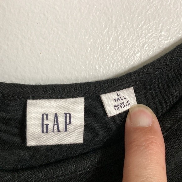 GAP Sun Dress Cover up Black Tie-Shoulder Large - Picture 5 of 10